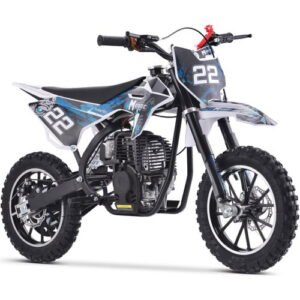 Demon Kids Gas Dirt Bike, 40cc 4-Stroke, Automatic 10/10 inch Wheels, Ages 8 and up - Blue