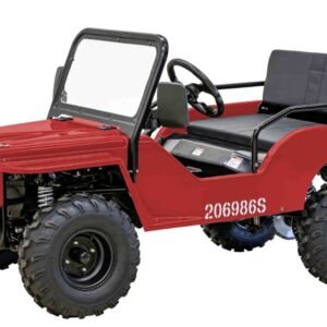 Massimo Mini Classic Military-Style Jeep, 125cc Engine, 3-Speed Transmission, 4-Stroke Single Cylinder