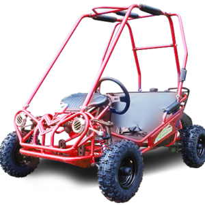 MINI XRS+ Kids Go Kart, 5.5hp Gas Engine, Dual Seats, Adjustable Pedals, Pull Start, Kids Ages 4-9 - Red