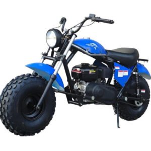Monster Dog II Mini Bike, 196cc 6.5hp with Torque Converter, Rear Hydraulic Disc Brake - Blue