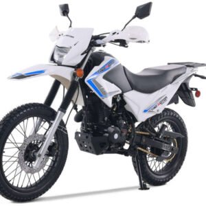 Tao TBR7D 250 Dual Sport Motorcycle, 5-Speed Manual, Electric Start, 19/17 inch Wheels - White