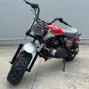 Trailmaster Hurricane 200 Pro Mini Bike, Powerful 196cc OHV engine, Front and Rear disc brake