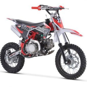 TrailMaster TM22 125cc Dirt Bike 4-Speed Manual Clutch (14/12), Ages 12 and up - Red
