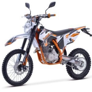 Trailmaster TM31X 250 Dirt Bike, 5 Speed Manual, Side View Mirrors, LED Headlight, Electric and kick start