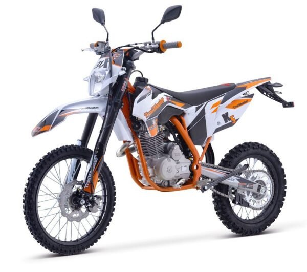 Trailmaster TM31X 250 Dirt Bike, 5 Speed Manual, Side View Mirrors, LED Headlight, Electric and kick start