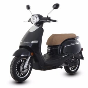 Trailmaster Turino 50A Stylish Scooter with Upgraded Leather Seat, Electric & Kick Start