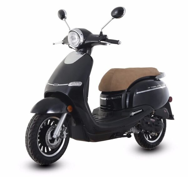 Trailmaster Turino 50A Stylish Scooter with Upgraded Leather Seat, Electric & Kick Start