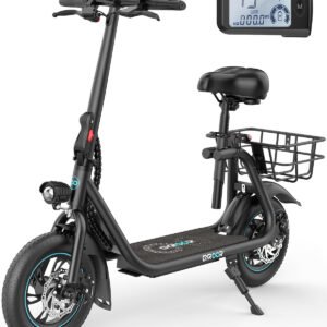 Gyroor C1 Electric Scooter 450W With Seat & Carry Basket