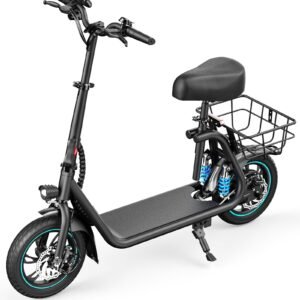 GYROOR C1 Pro Electric Scooter 550W with Big Seat & Dual Shock Absorption-UL2272 Certified