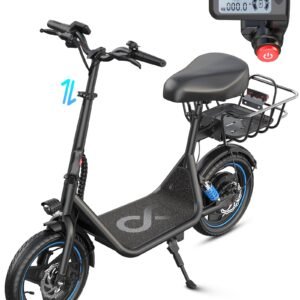 Gyroor C1Plus Electric Scooter 650W With Big Seat & Carry Basket-UL2272