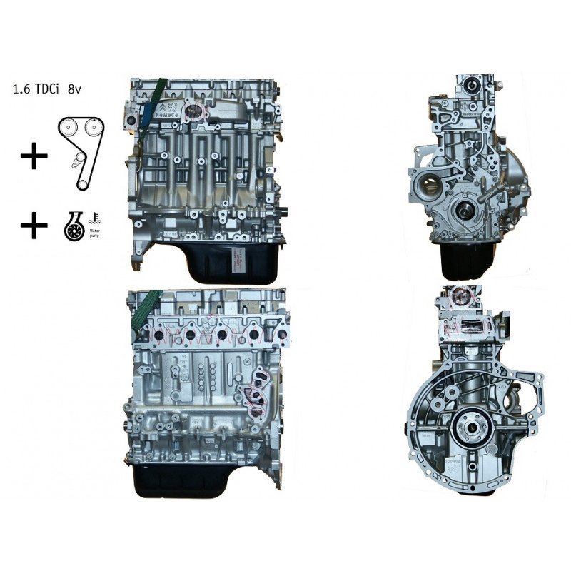 Remanufactured Engine Ford B-Max 1.6 TDCi 8V 95 Hp T3JB