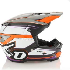 6D ATR-3 Helmet Hyper Gloss Neon Orange/Purple