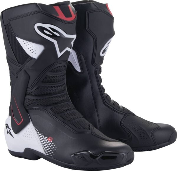 Alpinestars SMX-6 V3 Boots Black/White/Red Graphic