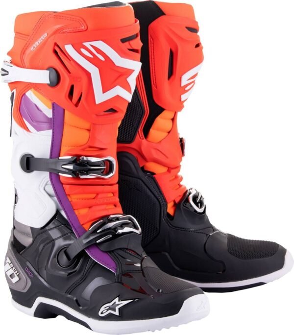 Alpinestars Tech 10 Boots Black/Red/Orange/White