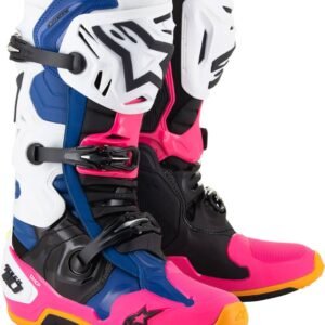 Alpinestars Tech 10 LE Coast Boots White/Dark Blue/Pink