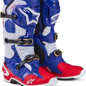 Alpinestars Tech 10 LE Union Boots Bright Red/Dark Blue/White