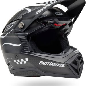 Bell Moto-10 Spherical Helmet FastHouse Raven Matte Black/White