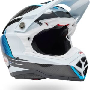Bell Moto-10 Spherical Helmet White/Blue Evade