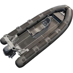 Dark Grey Highfield Patrol 540 Aluminum RIB 17' 9" Boat with Yamaha 115 HP Motor - F115