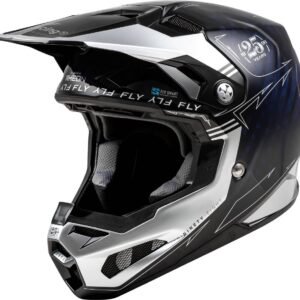 Fly Racing 2024 Formula S Carbon Legacy Youth Helmet Navy/Silver