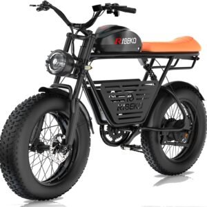 RIBEKO® Electric Bike 1000WPeak Brushless Motor with15Ah Battery, Shimano 7 Speed Gears,Up to 28MPH, E Bike for Commute ,fat tire Electric Bike for Adults,CT20